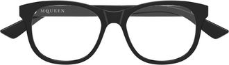 Alexander McQueen Alexander McQueen, Glasses, female, Black, Size: 53 MM Am0568O Cat eye Frame