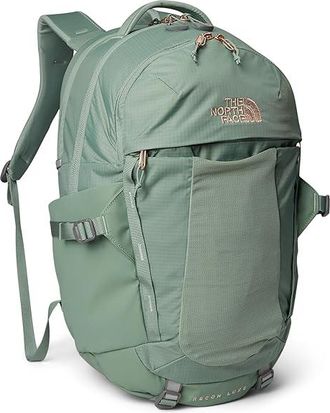 The North Face Recon Luxe Backpack Bags Slate Moss/Burnt Coral Metallic, Mesh/Nylon/Ripstop