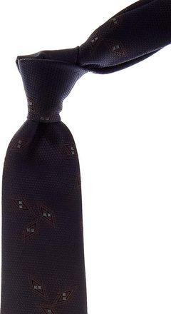 Canali Navy Diamonds Silk Tie