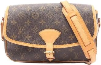 Louis Vuitton Pre-owned Cross Body Bags, female, Brown, Size: ONE SIZE Pre-owned Sologne Monogram Coated Canvas Leather Shoulder Bag