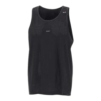 SATISFY Sleeveless Tops, male, Black, Size: M Space-O Singlet