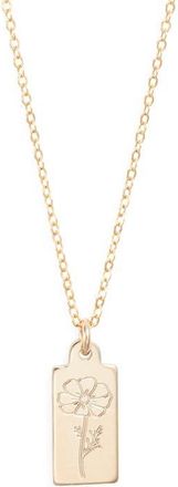 Set & Stones Tawney Birth Flower Pendant Necklace in Gold/october at Nordstrom