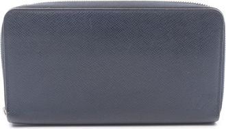 Louis Vuitton Navy Ocean Taiga Leather Long Wallet (Bi-Fold) (Pre-Owned)