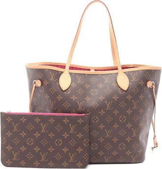 Louis Vuitton Borsa a spalla Neverfull MM con monogramma - Marrone