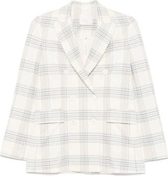 Circolo 1901 Heldere Blauwe Double-Breasted Jas - Dames - Blazers - Veelkleurig - M - Jassen