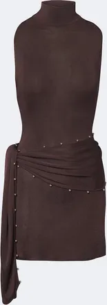De La Vali Belted embellished minidress
