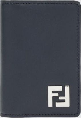 Fendi Portacarte di credito Squared FF Fendi in pelle cotone spalmato