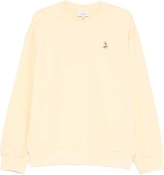 Maison Kitsun&eacute; Dreaming Fox Comfort Sweatshirt - Heren - Sweatshirts - Geel - XL - Katoen - Hoodies & sweatvesten