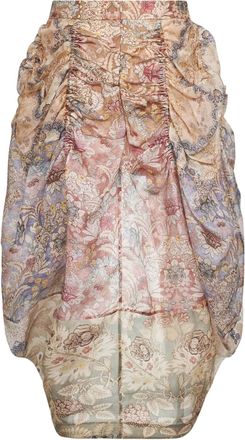 Zimmermann Womens Floral Midi Skirt Linen