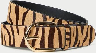 Loeffler Randall Womens Isaac Zebra Belt In Brown