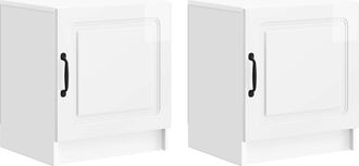 vidaXL Armario De Noche 2 Uds. Brillante 43 X 34,5 X 47 Cm Vidaxl