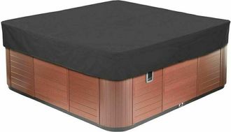 OEM Housse Pour Bain &Agrave; Remous Carr&eacute; - Tissu Oxford 210d Impermeable Anti-uv - Pour Spa Ext&eacute;rieur Jardin - 231 X 231 X 30 Cm - 1 Piece