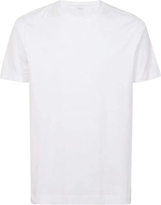 Malo Witte Katoenen T-shirt - Heren - T-shirts - Wit - M - Katoen - Tops