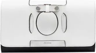 Perrin Paris Le Rond Clutch in White /Black at Nordstrom