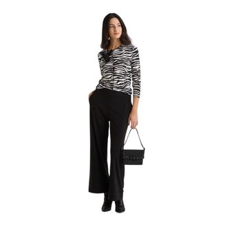 Maliparmi Wide Trousers, female, Black, Size: XL Tecno Jersey Trousers