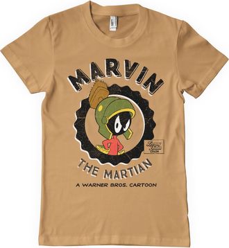 Looney Tunes Officially Licensed Marvin The Martian Mens T-Shirt (OldGold), X-Large