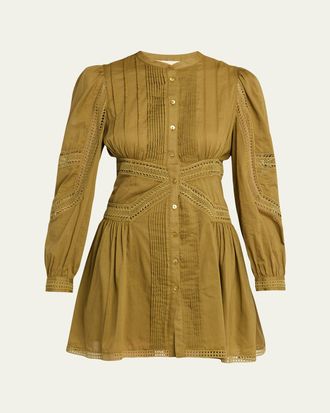 Ulla Johnson Elysia Embroidered Cotton Mini Dress