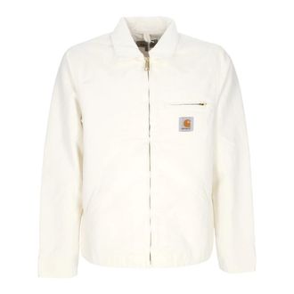 Carhartt Work in Progress Canvasjas met fluwelen kraag - Heren - Zomerjassen - Wit - L - Katoen - Jassen