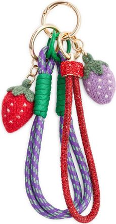 Chelsea28 Strawberry Bag Charm in Purple Multi- Gold at Nordstrom