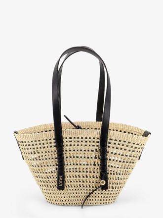 Loewe Paulas Ibiza -Borsa a spalla Braid in rafia e pelle - LOEWE - gender_Woman