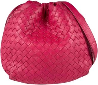 Bottega Veneta Pre-owned Bucket Bags, female, Pink, Size: ONE SIZE Pre-owned Leather Bucket Bag