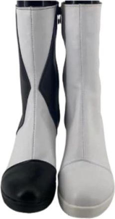 Generic Womens Anime Cosplay Boots for AKIYAMA MIZUKI Fancy Stage Performance Props Shoes Custom Made Halloween Christma Comic Con (White,10.5)