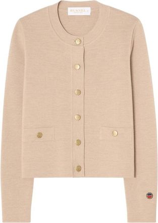 Busnel Aria Wol Cardigan - Dames - Vesten - Beige - M - Wol - Truien & Vesten