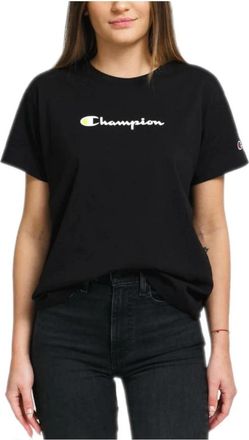 Champion Short Sleeve T-Shirt - Dames - T-shirts - Zwart - XS - Tops