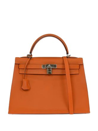 Herm&egrave;s Borsa tote Kelly Sellier 32 in pelle 2004 - Arancione