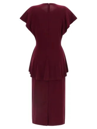 Norma Kamali Peplum Waist Tunic Tunic - Bordeaux