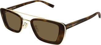 Saint Laurent SL 825 Zonnebril - unisex - Zonnebrillen - Bruin - 50 MM - Accessoires