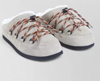 Prada shearling-lined leather slippers