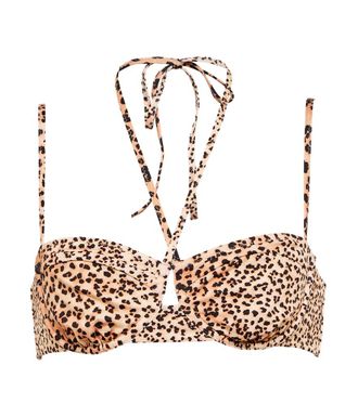Ulla Johnson Top bikini Aleena con stampa leopardata