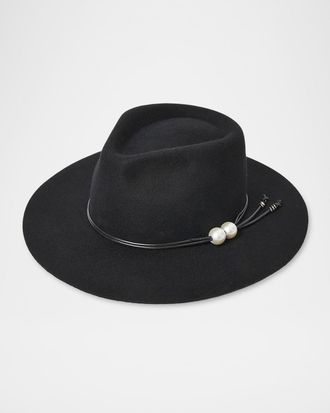 Lele Sadoughi Farrah Wool Rancher Hat