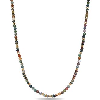 Eye Candy Los Angeles Mens Mason Agate Beaded Necklace in Multi at Nordstrom Rack