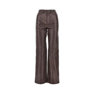 Rotate Leather straight leg pants Woman 34