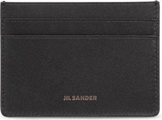 Jil Sander Leren Kaarthouder - Heren - Portefeuilles - Zwart - ONE Size - Leer - Accessoires