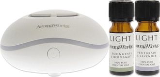 AromaWorks Light Range Usb Aroma Diffuser Set By Aromaworks For Unisex - 4 Pc 0.33Oz Light Essential Oil - Lemongrass And Bergam