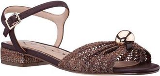 Nina Slater Ankle Strap Sandal in Chocolate at Nordstrom, Size 9.5