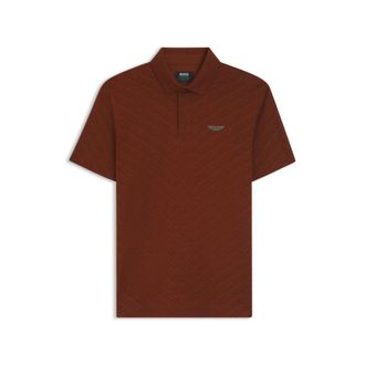 BOSS x ASTON MARTIN polo shirt in mercerized cotton jacquard