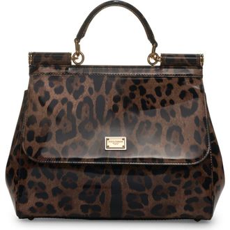 Dolce & Gabbana Kim Sicily Leopard Print Handbag in Leo Print Calf Hair at Nordstrom