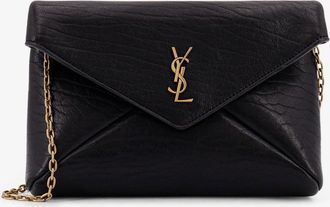 Saint Laurent Borsa a tracolla in pelle con logo Cassandre in metallo - SAINT LAURENT - gender_Woman