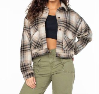 Roxy Township Plaid Jacket In Brown