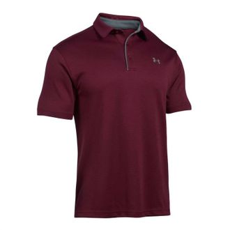 Under Armour Mens Tech Polo In Maroon