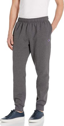Champion Mens, Powerblend, Fleece Joggers, Comfortable Sweatpants (Reg. Or Big & Tall) Pants, Granite Heather C Patch Logo, Small