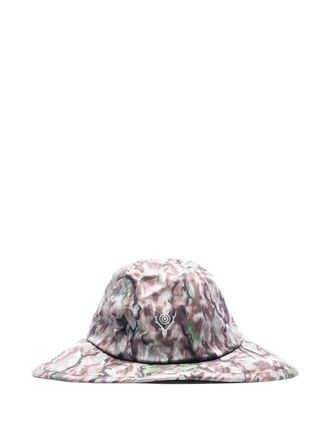 South2 West8 camouflage-pattern bucket hat - men - Cotton/Polyester - L - Brown