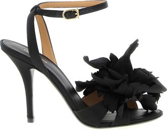 Ferragamo Ghilly Sandalen - Dames - Sandalen met hakken - Zwart - 40 1/2 EU - Satijn - Schoenen