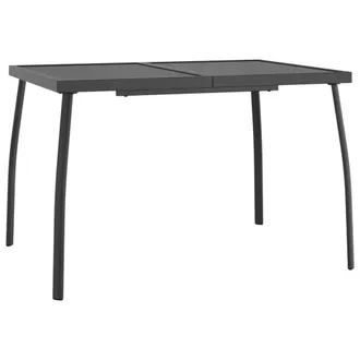vidaXL Tavolo Da Giardino Antracite 110x80x72 Cm Rete DAcciaio - Vidaxl