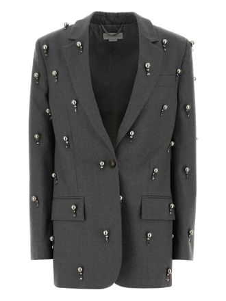 Stella McCartney Verfraaide wollen blazer - Grijs
