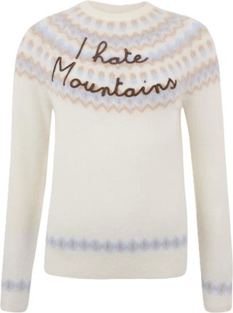 MC2 Saint Barth Nordic-Inspired Cream Sweater With Embroidered Detail